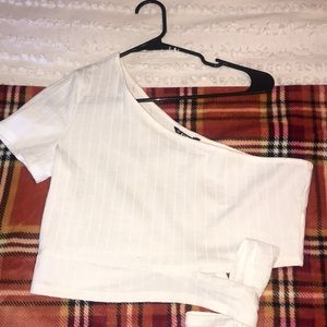One arm white top